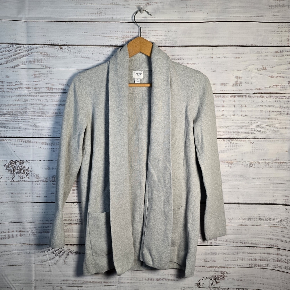 J.Crew Women’s Open Front Cardigan Sweater Size Small Light Gray